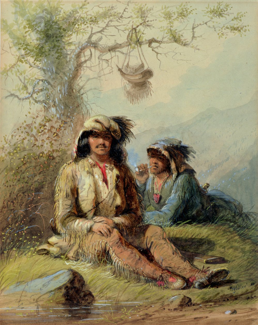Fangstmenn, 1858 av Alfred Jacob Miller
