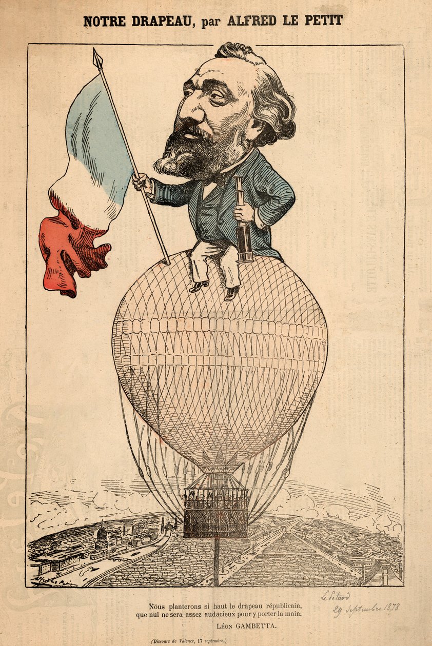 Notre Drapeau, fra Le Petard, 29. september 1878, av Alfred Le Petit
