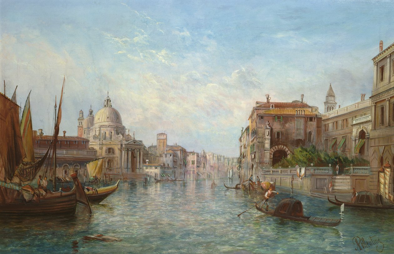 Utsikt over Canal Grande, Venezia av Alfred Pollentine