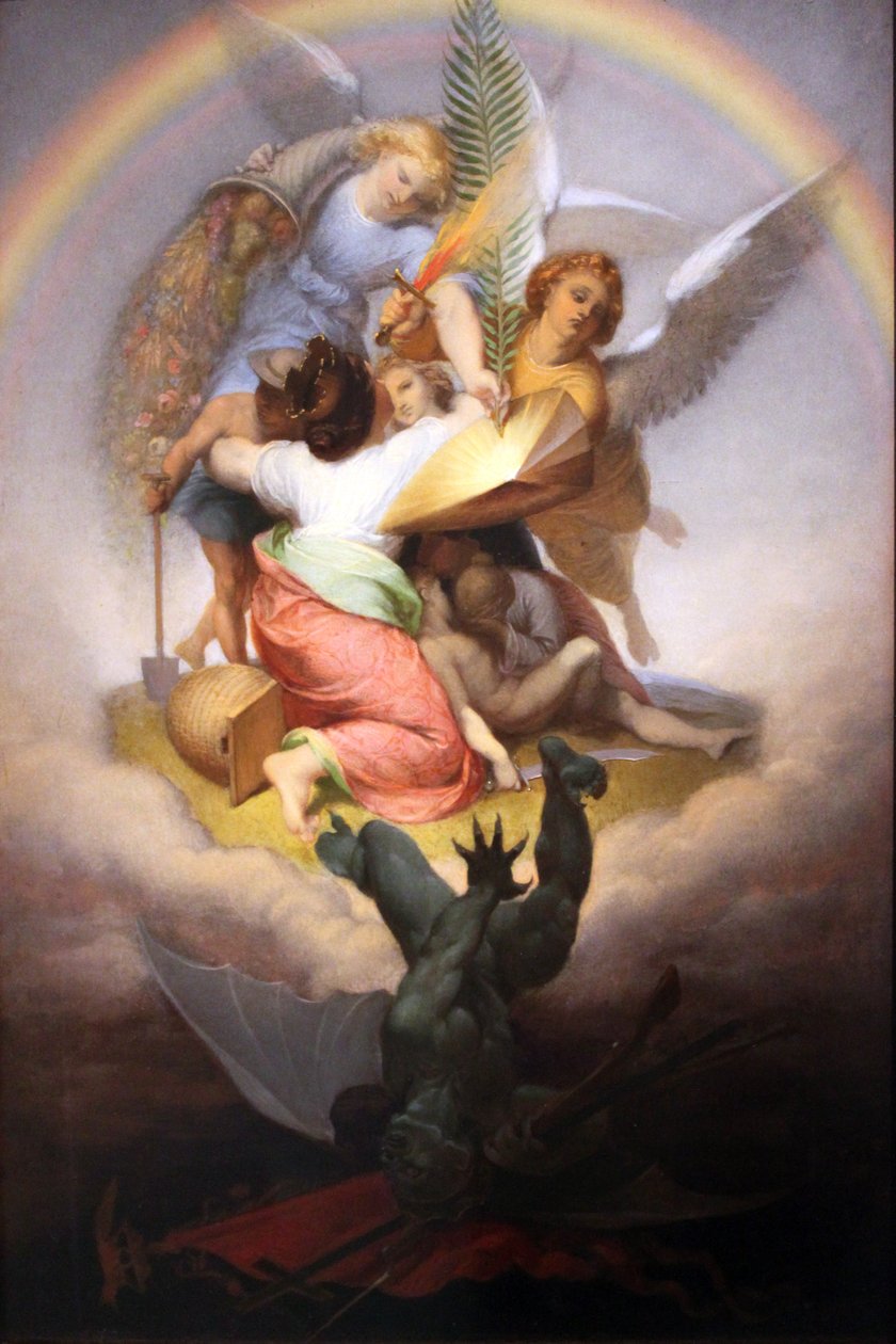 Allegori om undertrykkelsen av revolusjonen i 1848 av Alfred Rethel