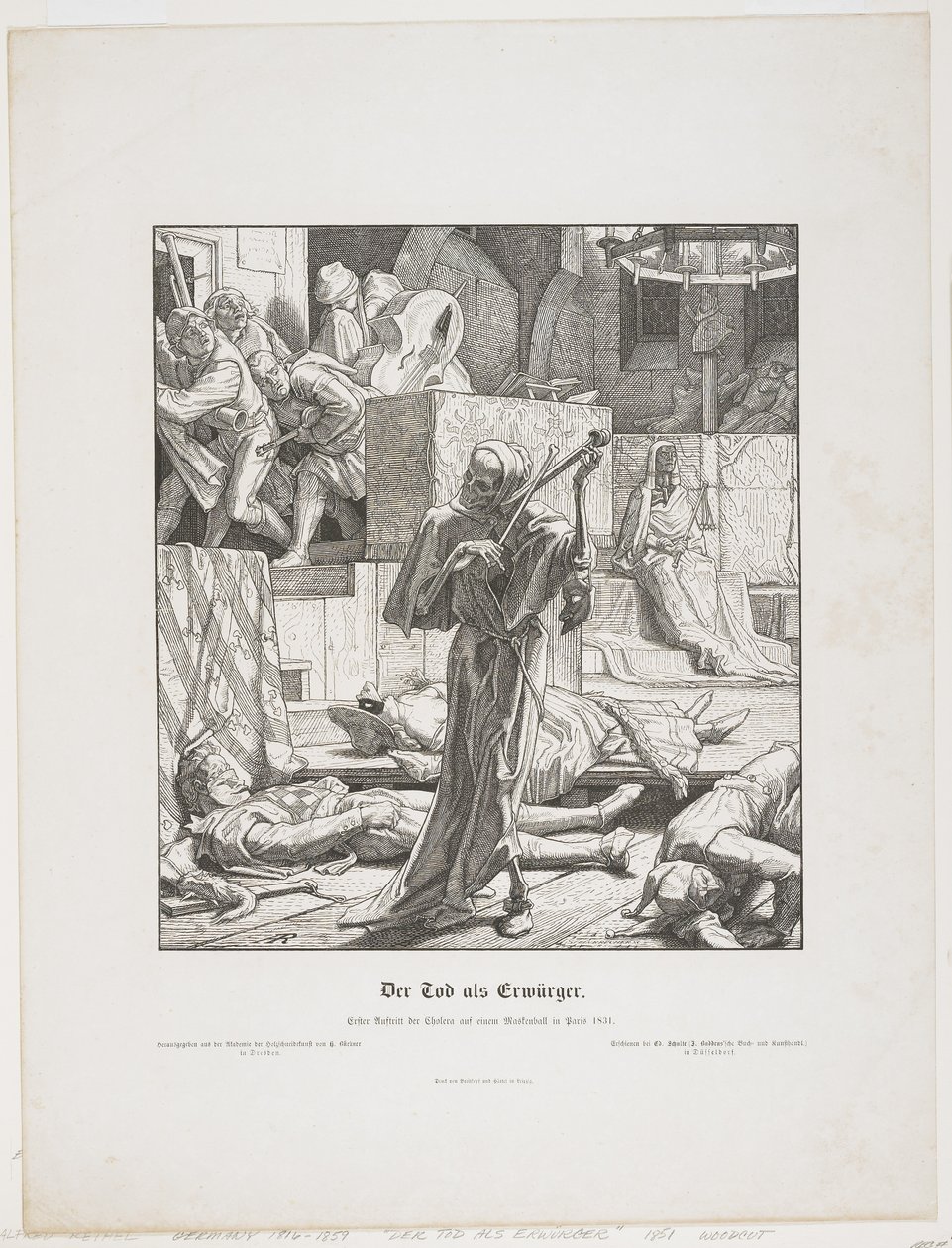 Death as a Strangler, 1851 av Alfred Rethel