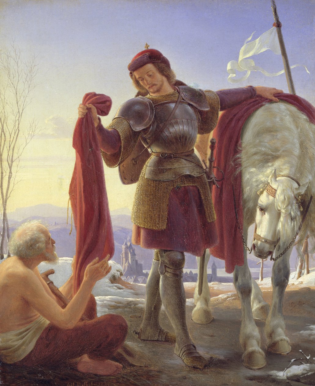 St. Martin og tiggeren, 1836 av Alfred Rethel