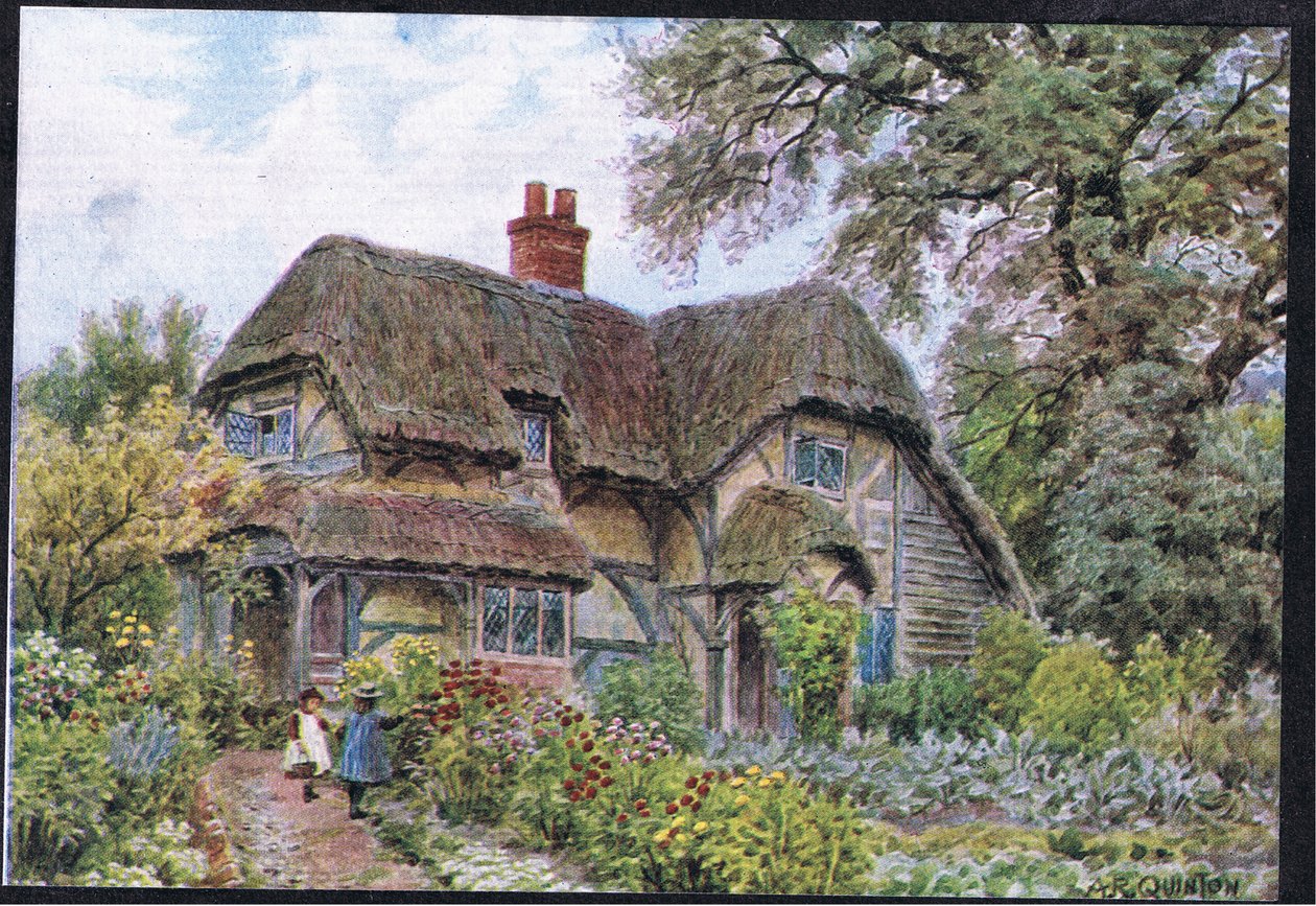 Cowdrays Cottage, Midhurst, Sussex, fra The Cottages and the Village Life of Rural England utgitt av Dent & Sons Limited, 1912 av Alfred Robert Quinton