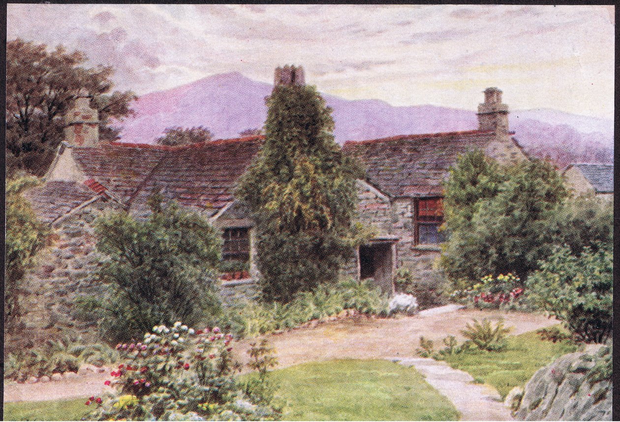 Dove Cottage, Grasmere, fra The Cottages and the Village Life of Rural England utgitt av Dent & Sons Limited, 1912 av Alfred Robert Quinton