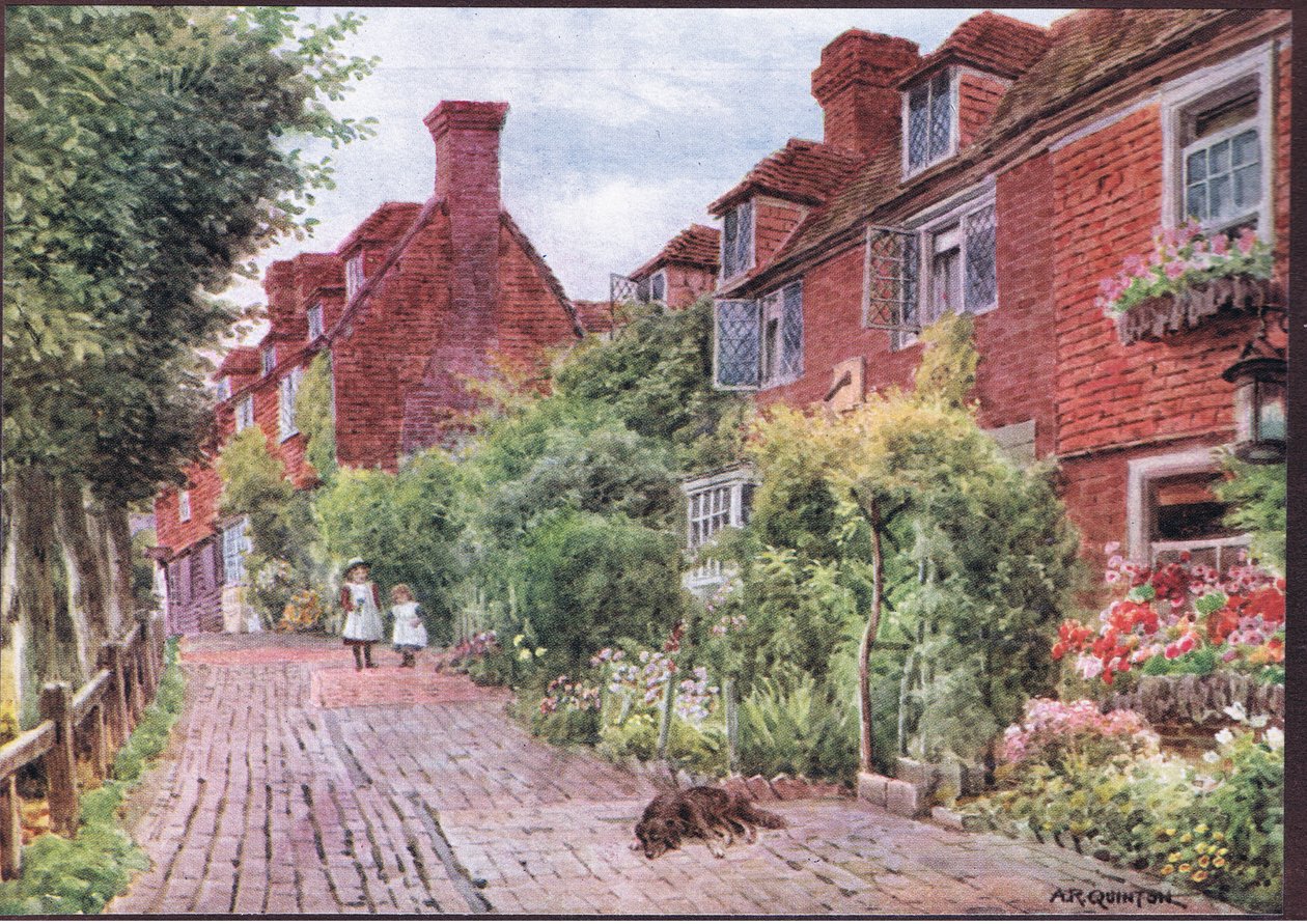 The Walks, Groombridge, Kent, fra The Cottages and the Village Life of Rural England utgitt av Dent & Sons Limited, 1912 av Alfred Robert Quinton