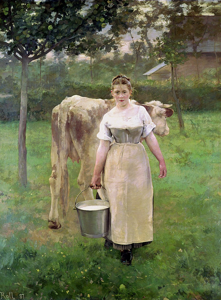 Manda Lametrie, Gårdspiken, 1887 av Alfred Roll