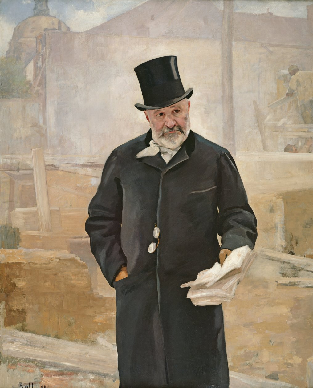 Portrett av Jean Charles Adolphe Alphand (1817-91) 1888 av Alfred Roll