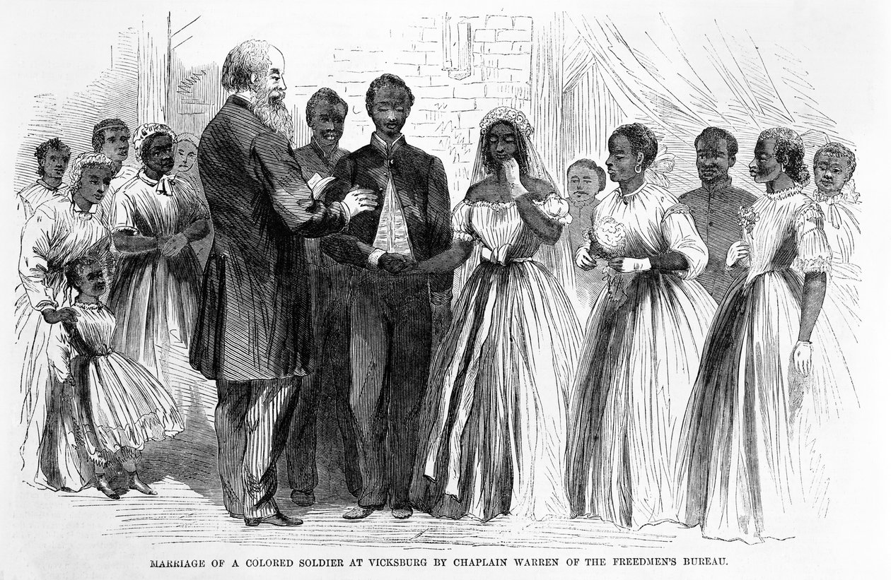 Ekteskap med en farget soldat i Vicksburg av kapellan Warren fra Freedmen