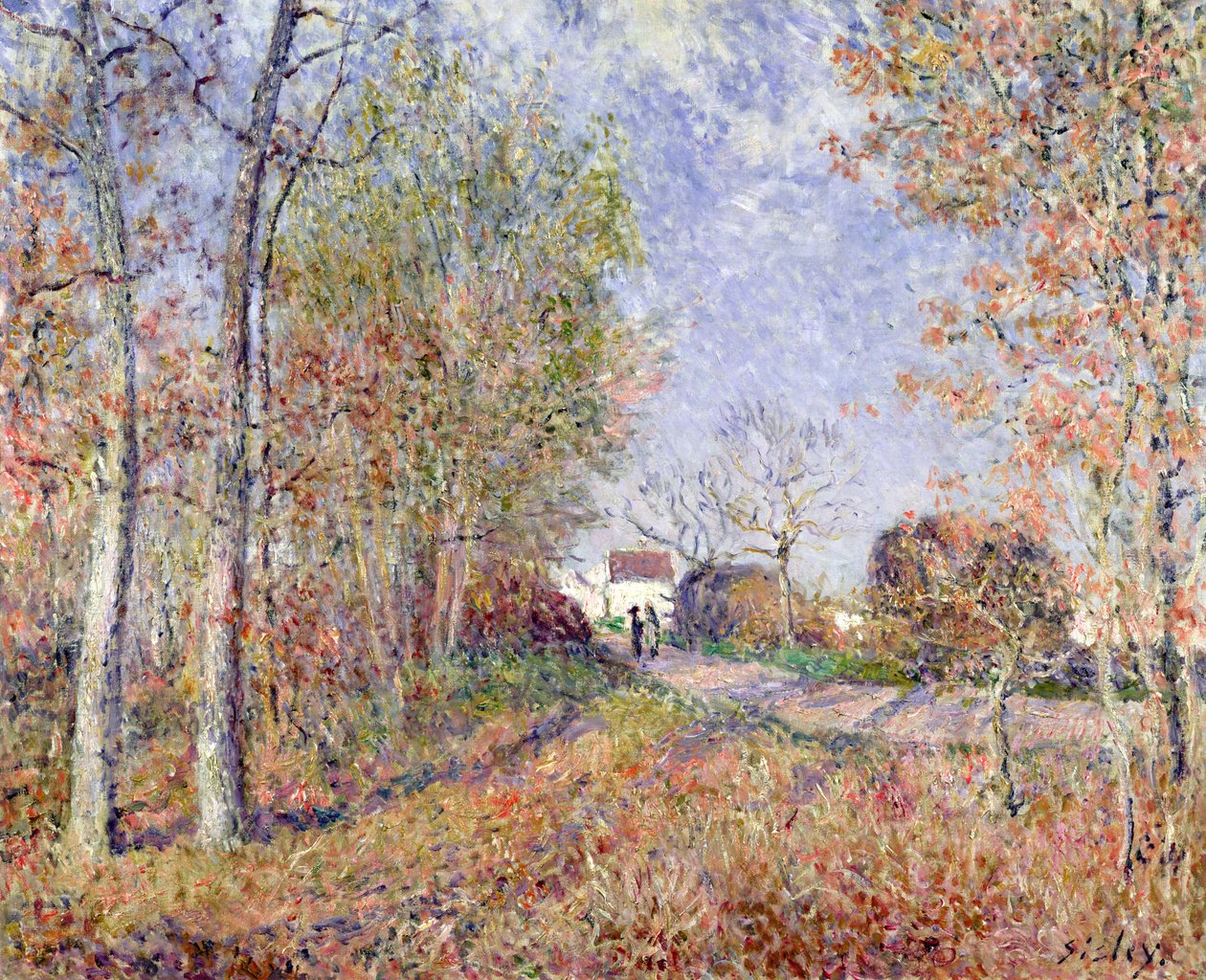 A Corner of the Woods at Sablons, 1883 av Alfred Sisley