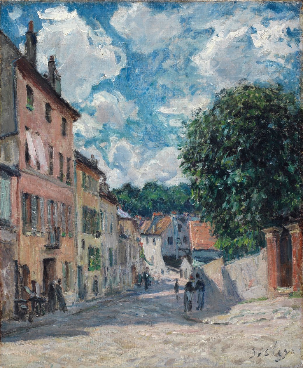 A Street, muligens i Port-Marly, 1876 av Alfred Sisley