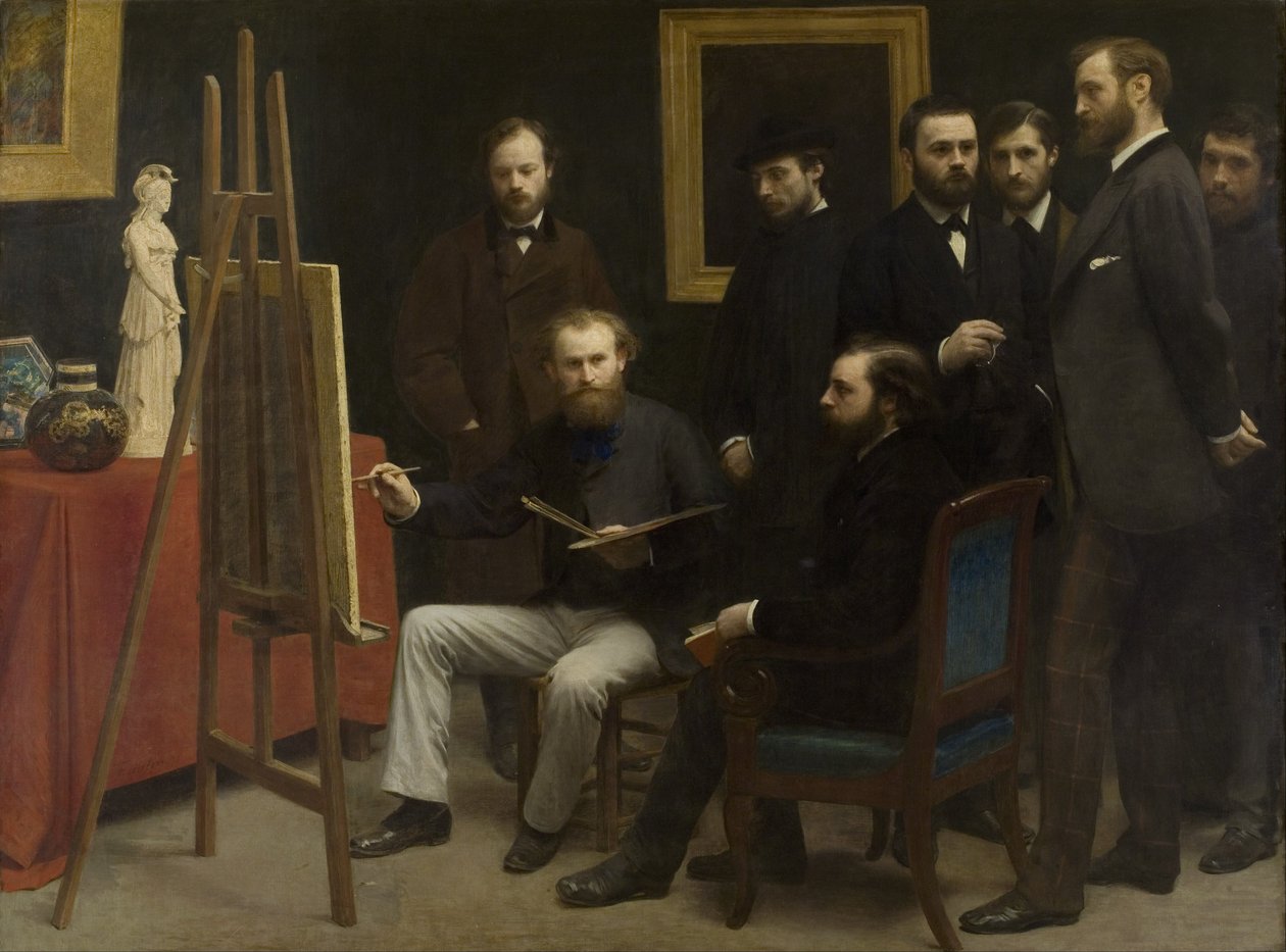 Et studio på Les Batignolles av Alfred Sisley