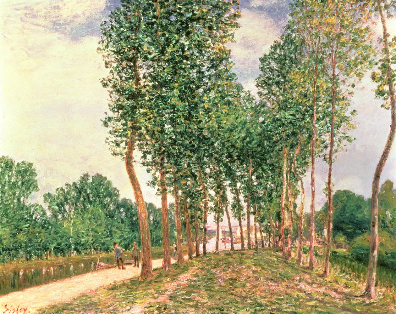 Banks of the Loing, nær Moret av Alfred Sisley
