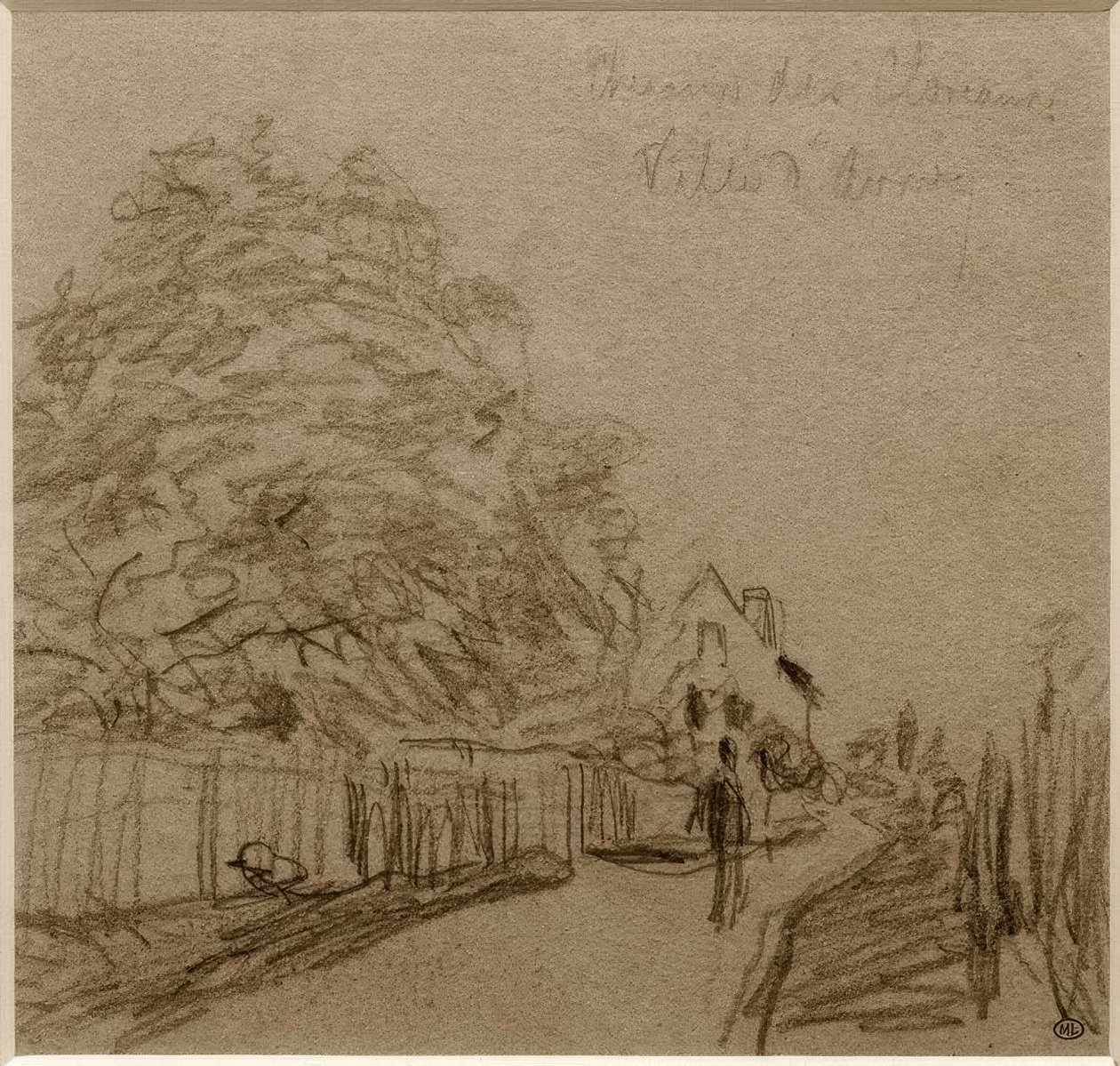 Chemin des Closeaux i Ville dAvray av Alfred Sisley
