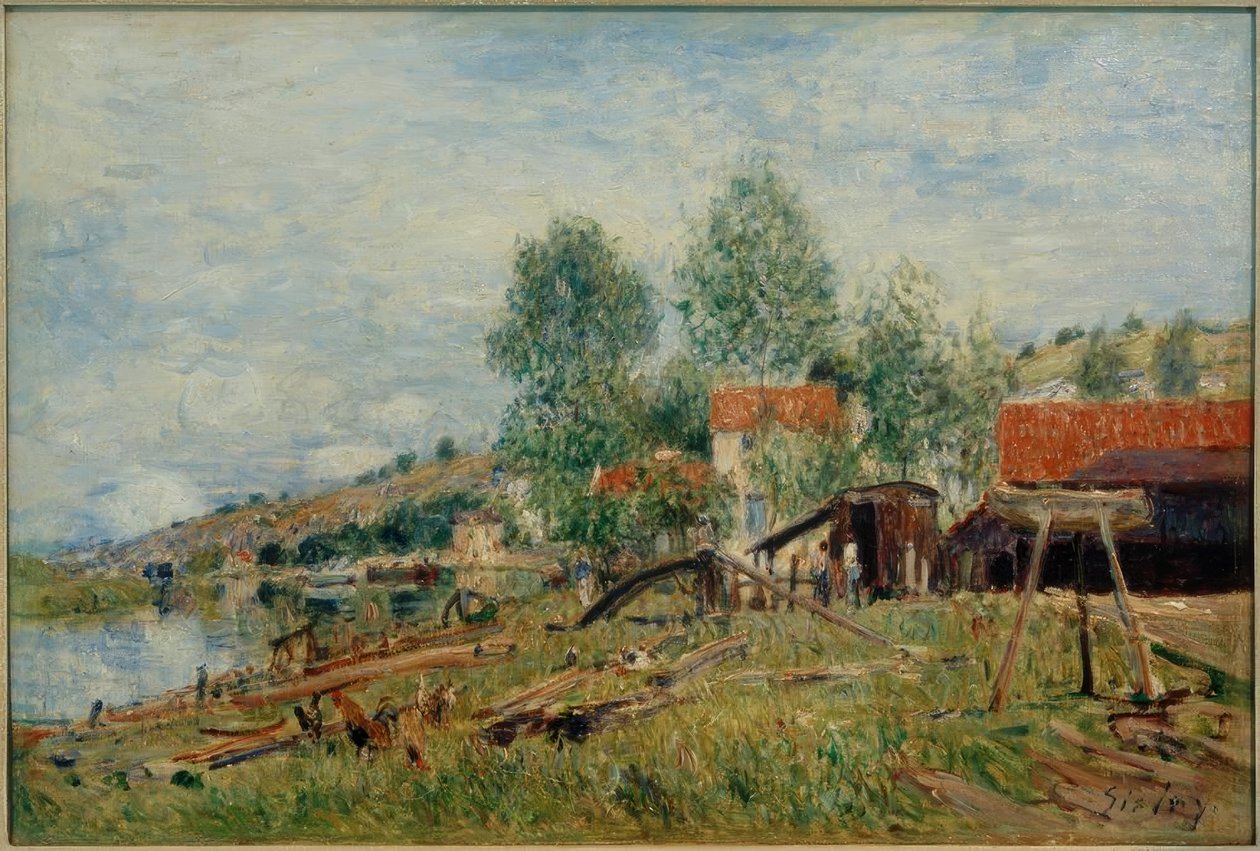 Stedet i St. Mammès av Alfred Sisley
