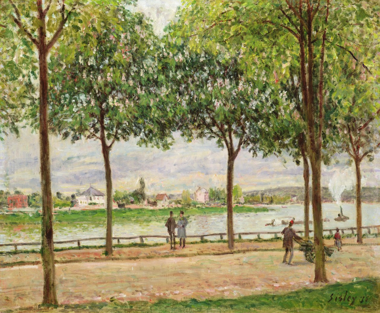 Promenade des Marronniers, St Cloud, 1878 av Alfred Sisley