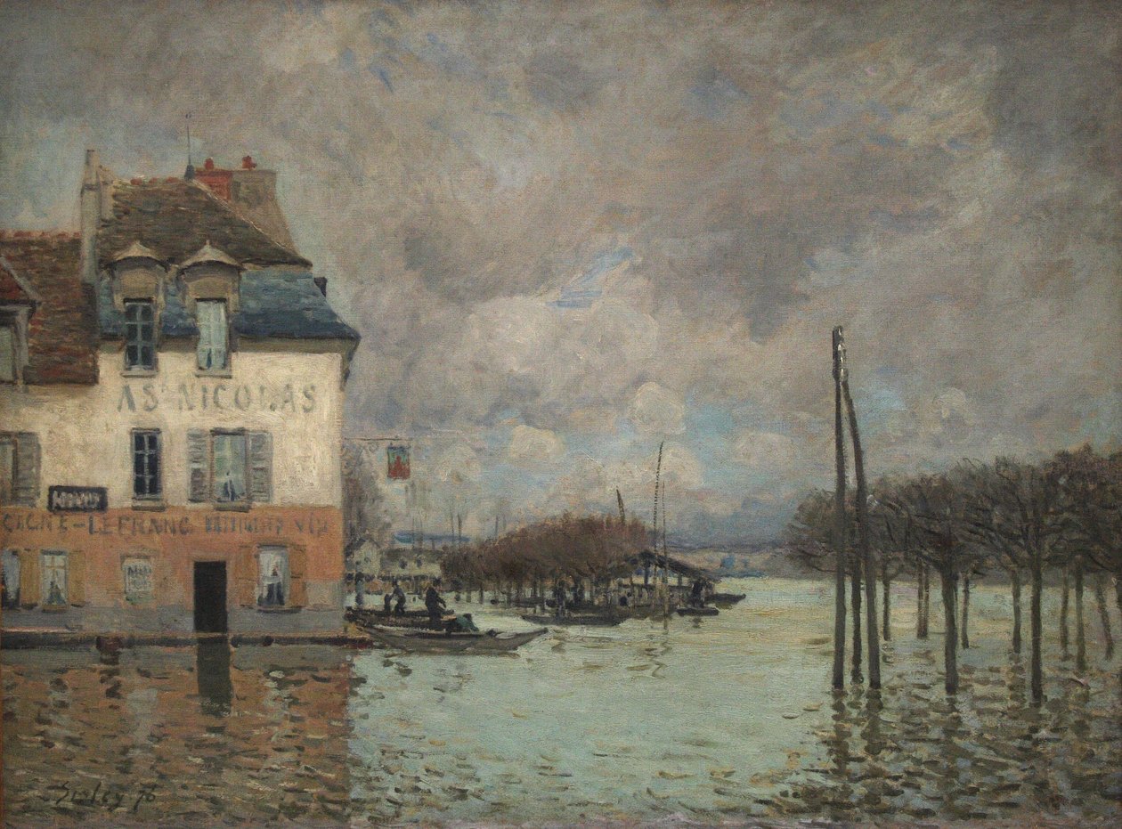 Linondation til Port-Marly av Alfred Sisley