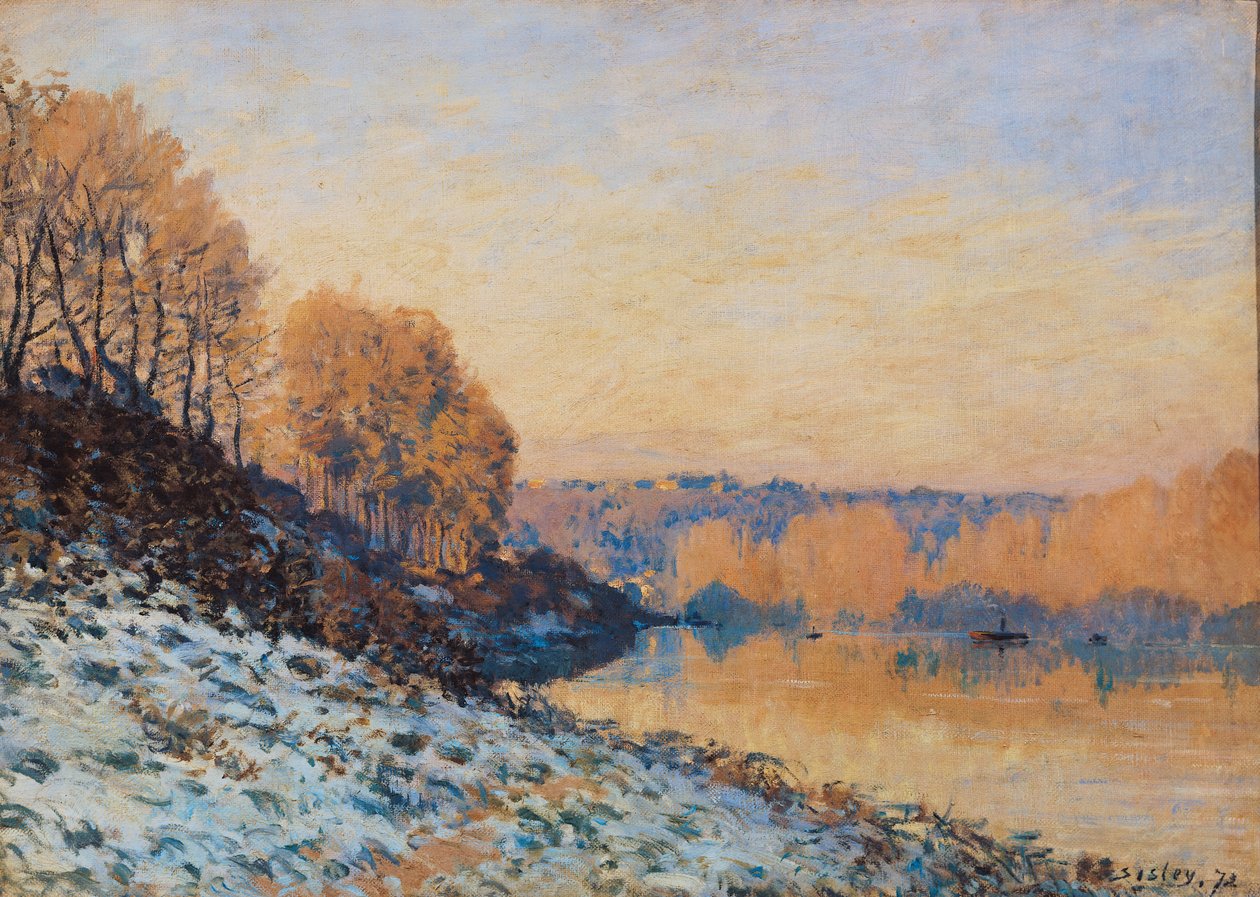 Port-Marly, White Frost, 1872 av Alfred Sisley