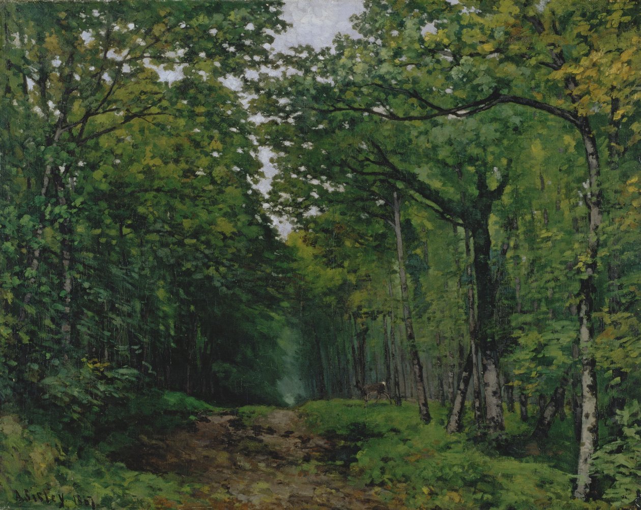 Avenue of Chestnut Trees på La Celle-Saint-Cloud, 1867 av Alfred Sisley