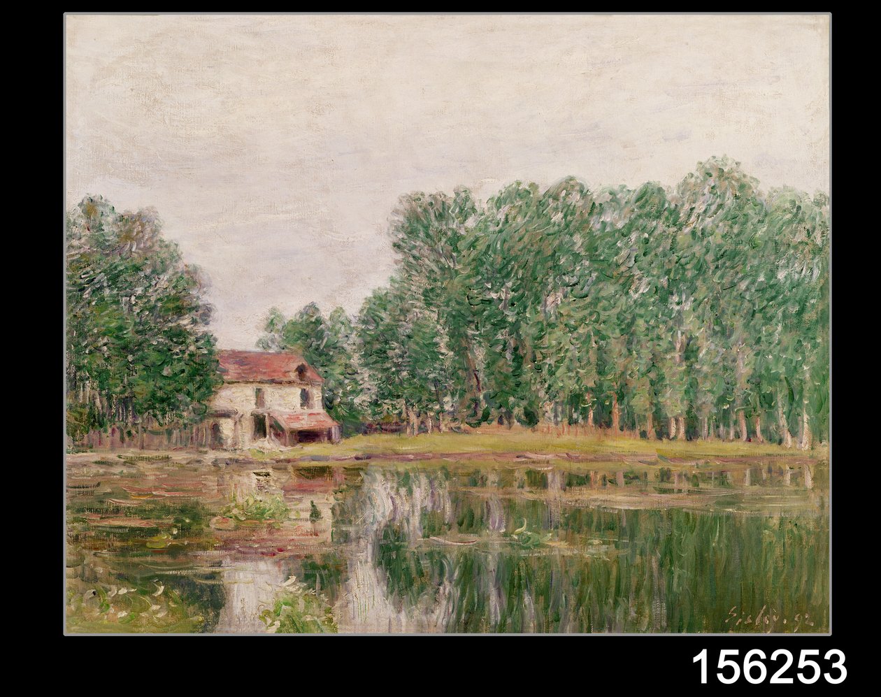 Kanalbredden ved Moret-sur-Loing, 1892 av Alfred Sisley