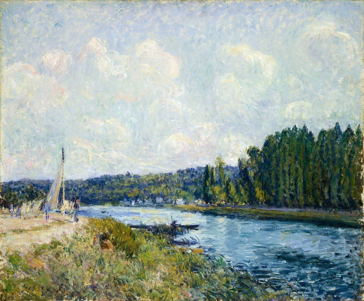 The Banks of the Oise av Alfred Sisley