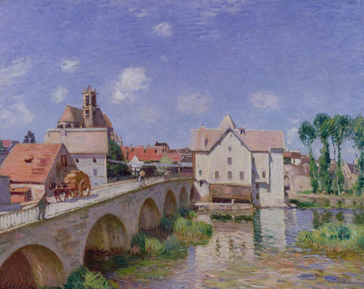 Broen ved Moret, 1893 av Alfred Sisley