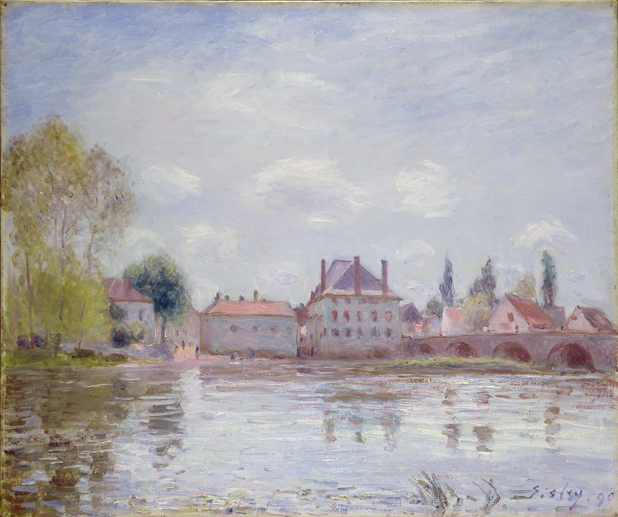 Broen ved Moret-sur-Loing, 1890 av Alfred Sisley