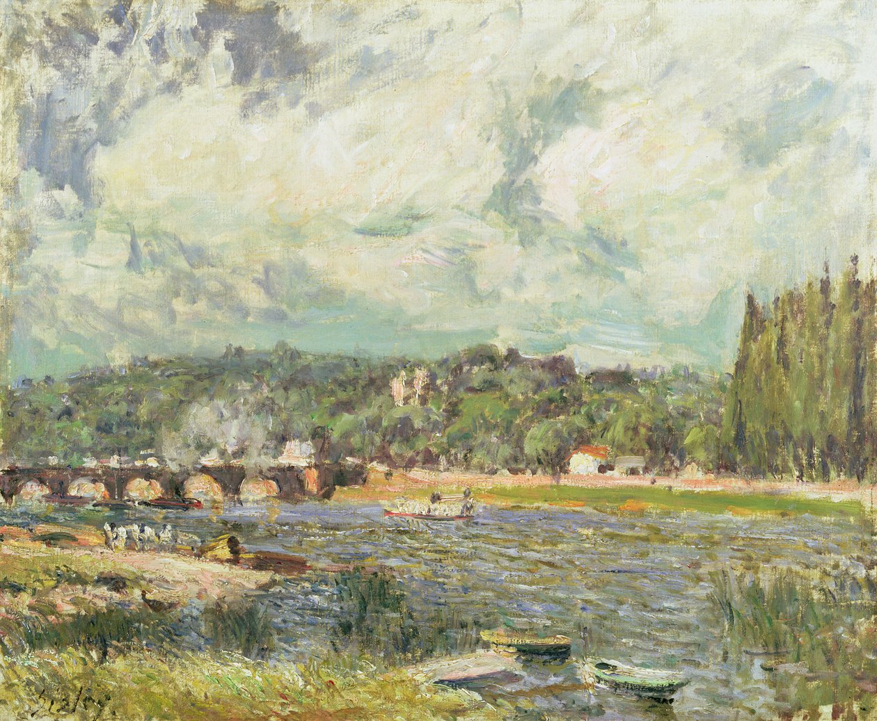 Broen ved Sevres, ca. 1877 av Alfred Sisley