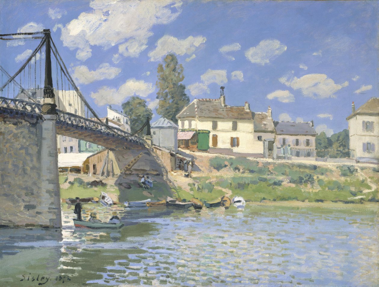 Broen i Villeneuve-la-Garenne av Alfred Sisley