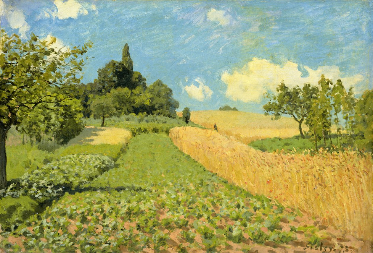 Kornåkeren (nær Argenteuil) av Alfred Sisley