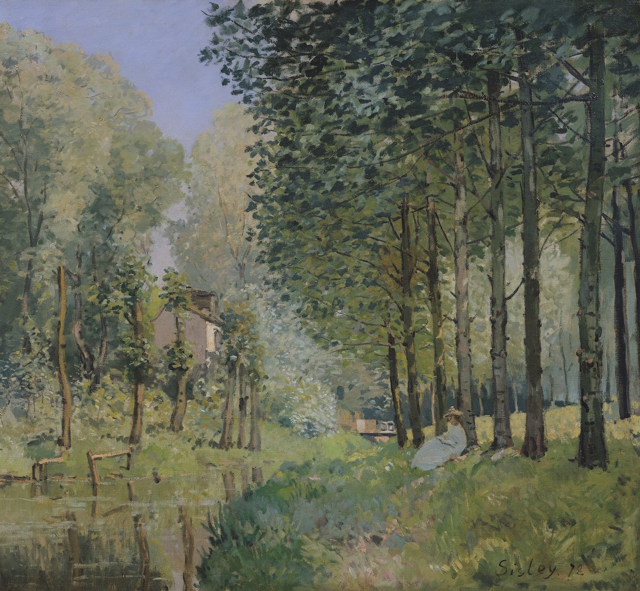 Resten ved strømmen. Edge of the Wood, 1872 av Alfred Sisley