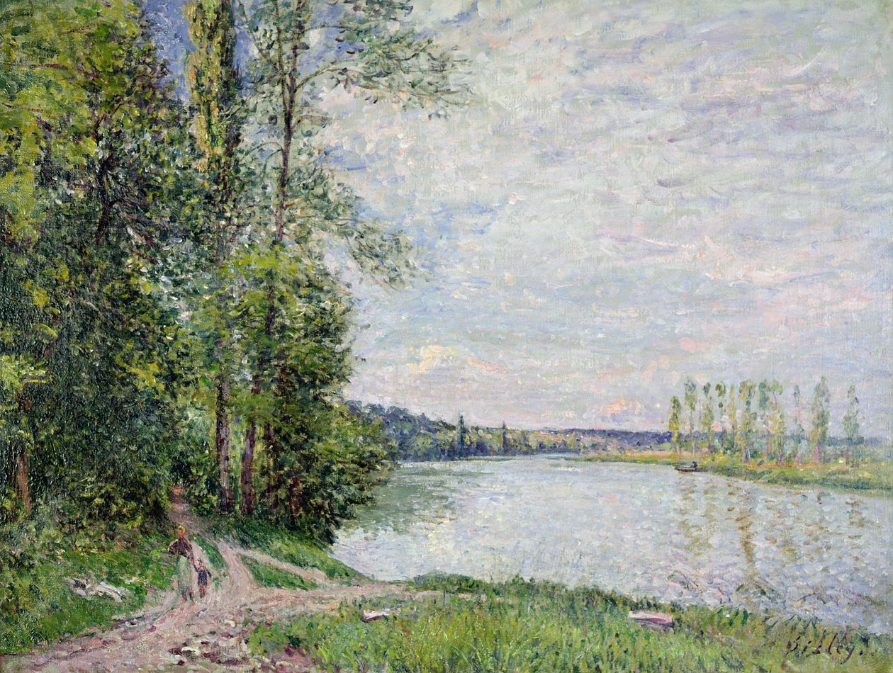 Riverside Road fra Veneux til Thomery, 1880 av Alfred Sisley