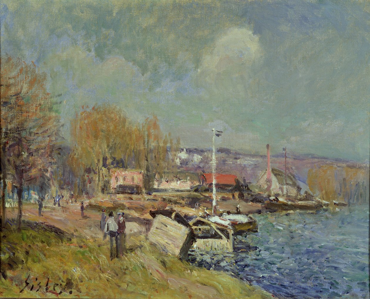 Seinen ved Port-Marly, 1877 av Alfred Sisley