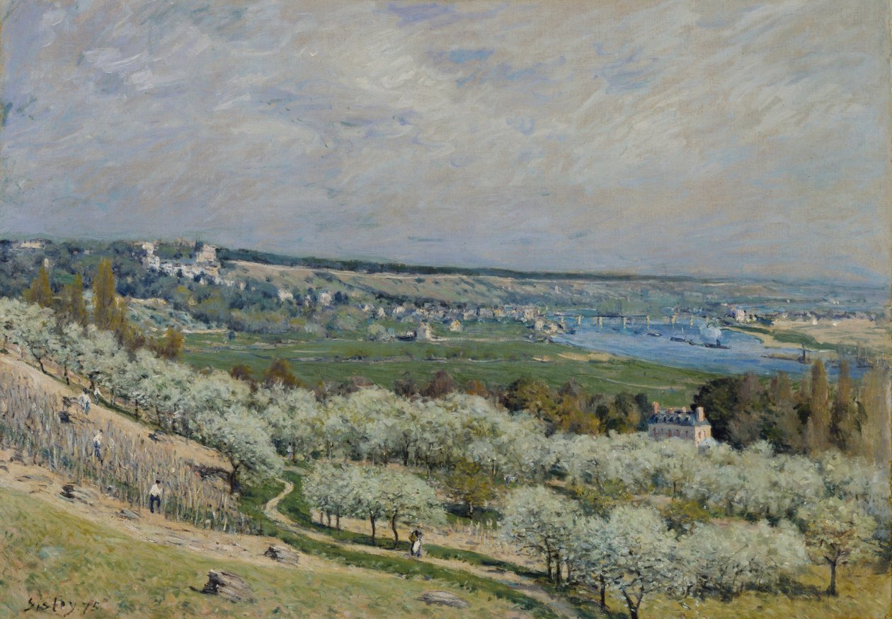 Terrassen i Saint-Germain, vår av Alfred Sisley