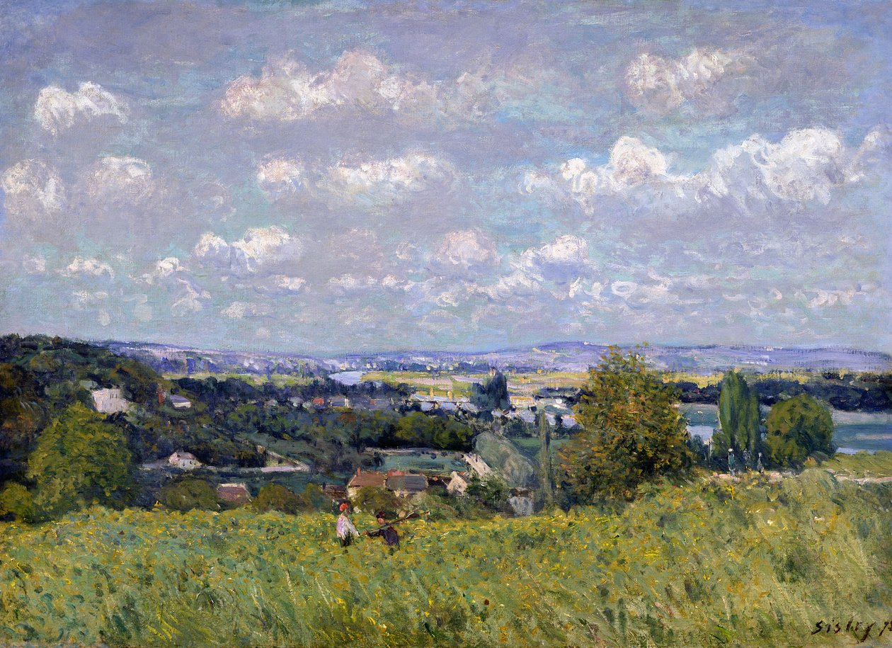Seinen-dalen ved Saint-Cloud, 1875 av Alfred Sisley