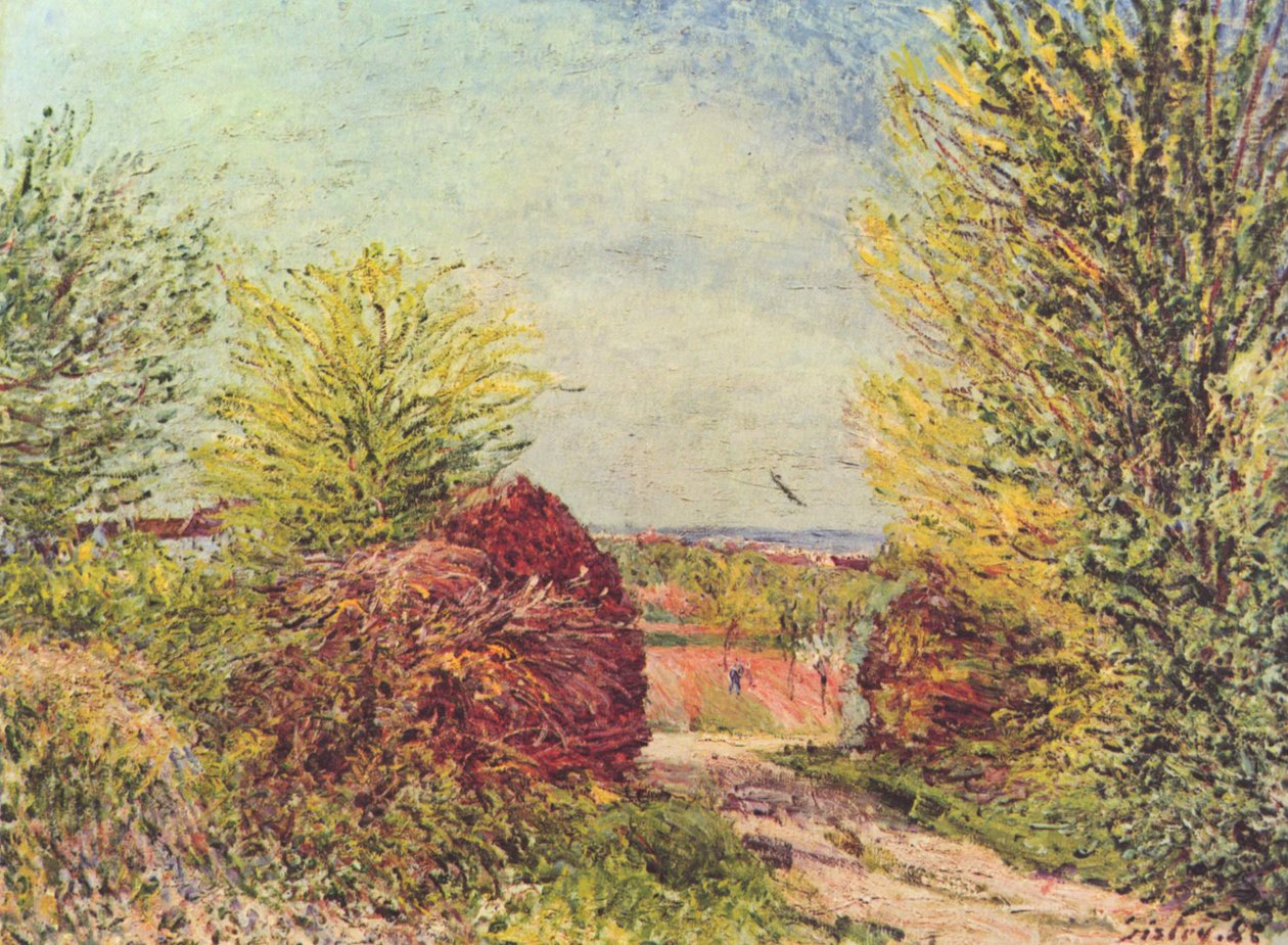 Sti i Veneux-Nadon om våren av Alfred Sisley