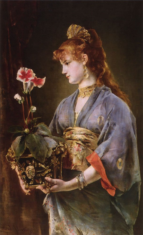 Portrett av en kvinne av Alfred Emile Stevens