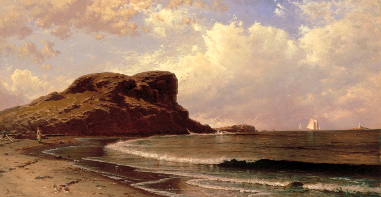 Castle Rock, Nahant, Massachusetts av Alfred Thompson Bricher