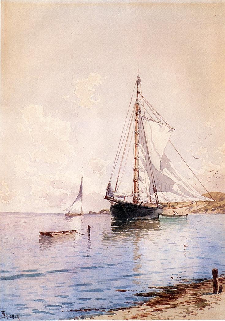 Tørking av hoveddelen på anker av Alfred Thompson Bricher