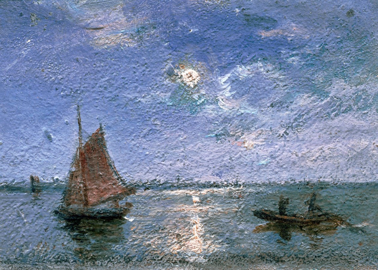 Fiskebåter av Moonlight av Alfred Wahlberg