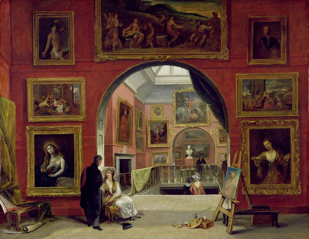 Interiør av den kongelige institusjon, under den gamle mesterutstillingen, sommeren 1832, 1833 av Alfred Woolmer