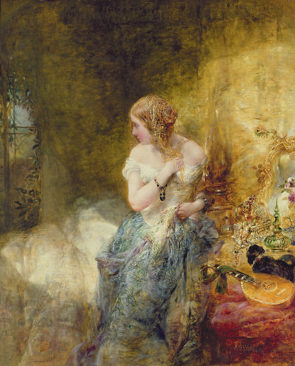 The Boudoir, 1860 av Alfred Woolmer