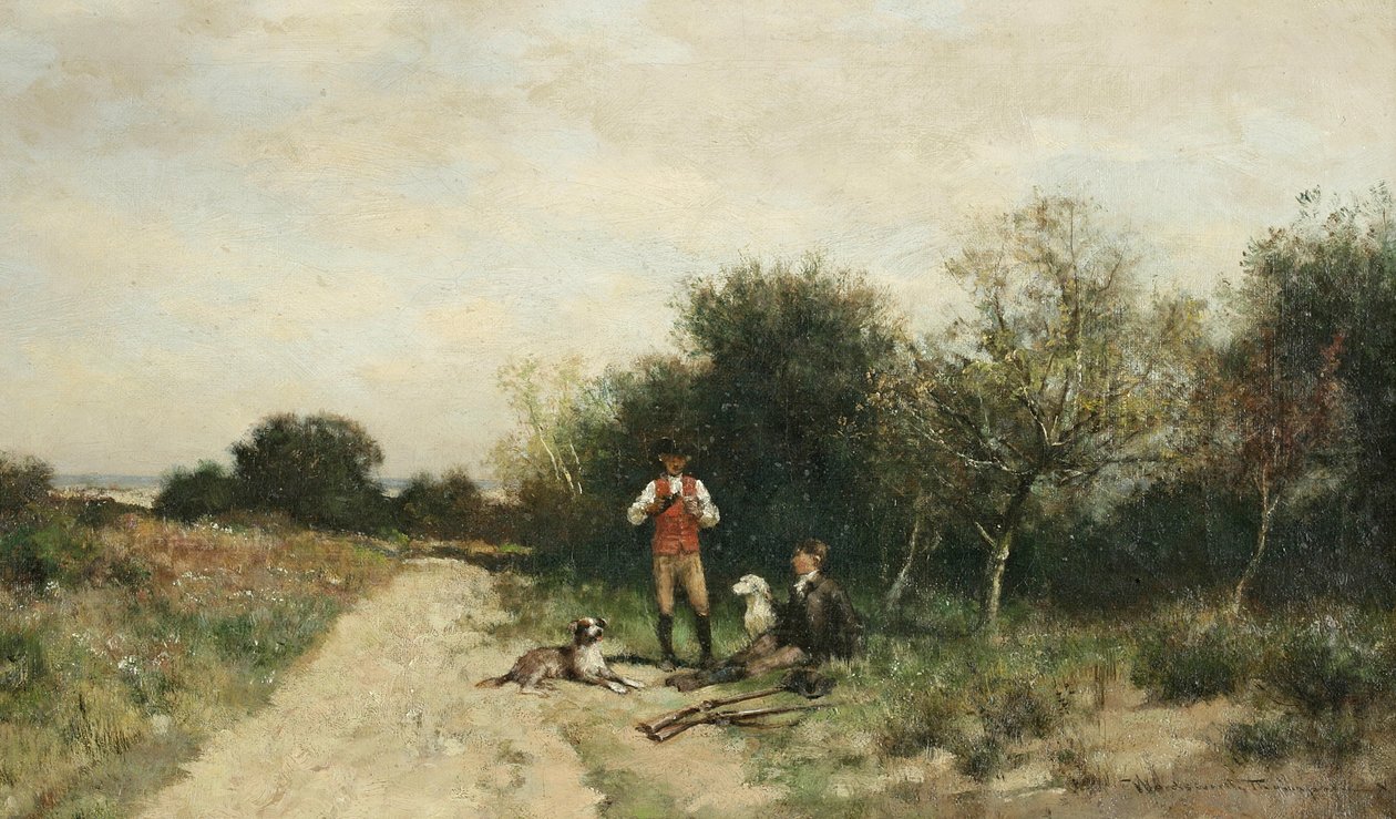 Jegere tar en pause av Alfred Wordsworth Thompson