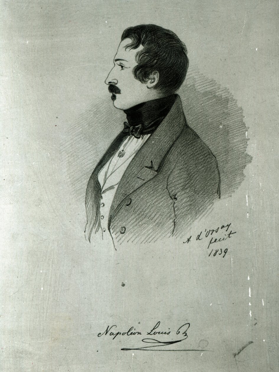 Portrett av Napoleon III (1808-73) som ung mann, 1839 av Alfred d