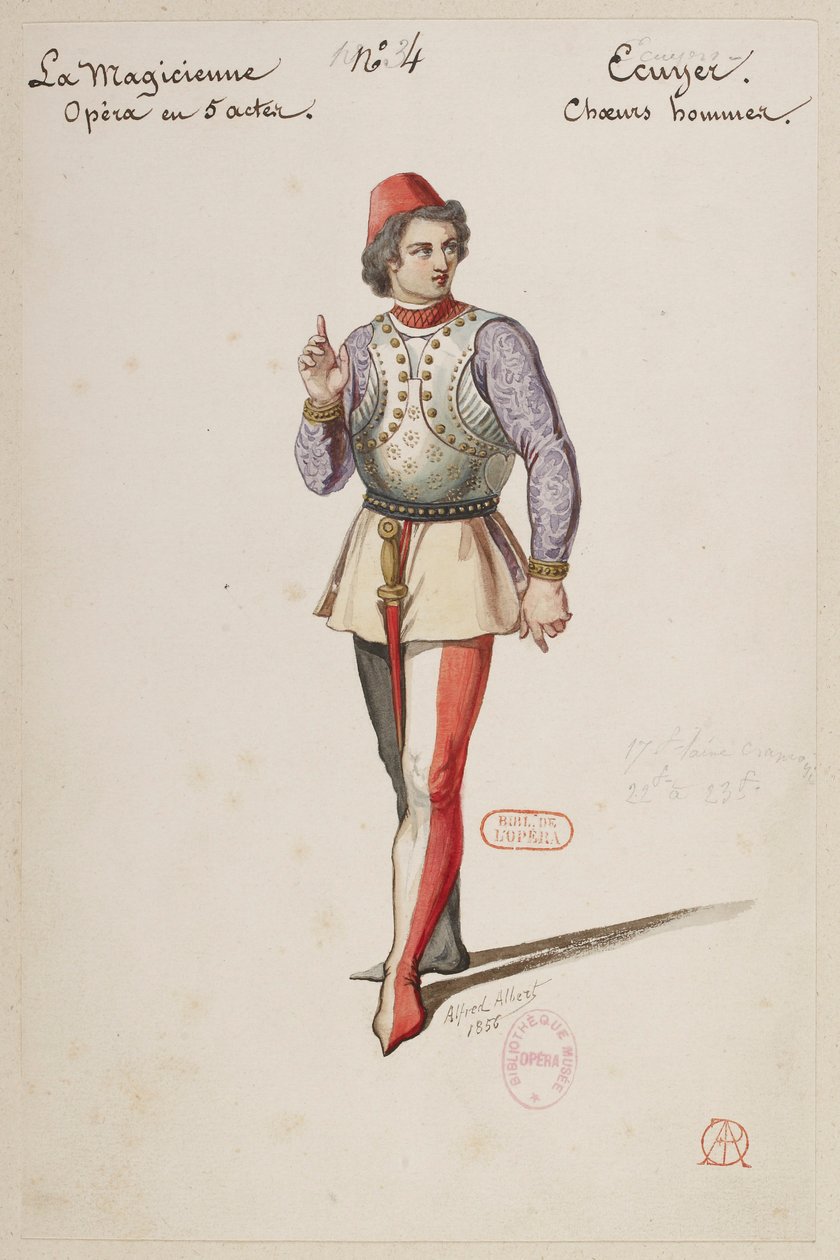 Halévy - Magikeren - kostymedesign av Alfred Albert - 04. Esquire, mannskor av Alfred Albert