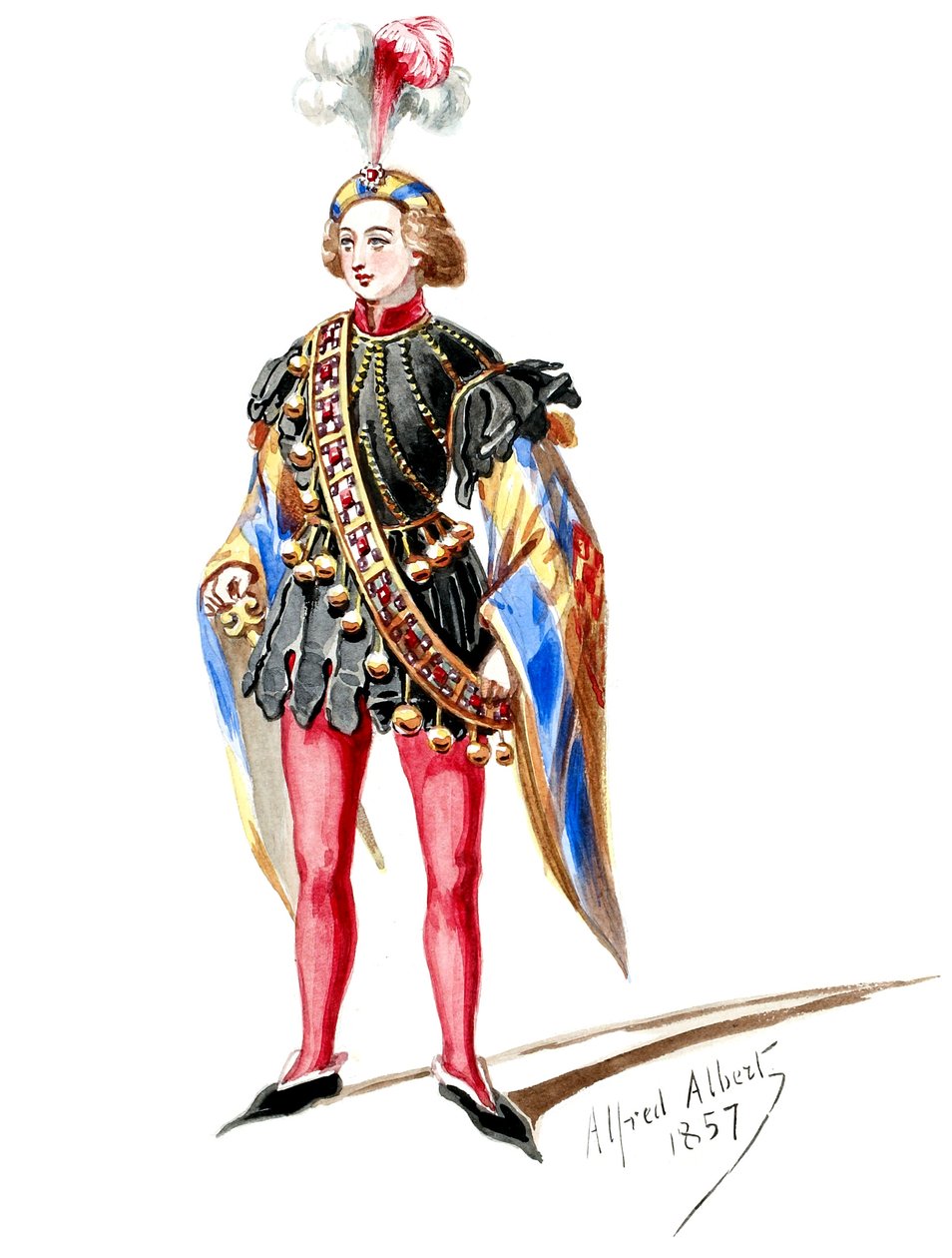 Halévy - Magikeren - kostymedesign av Alfred Albert - Side 9. Åtte statister (retusjert) av Alfred Albert
