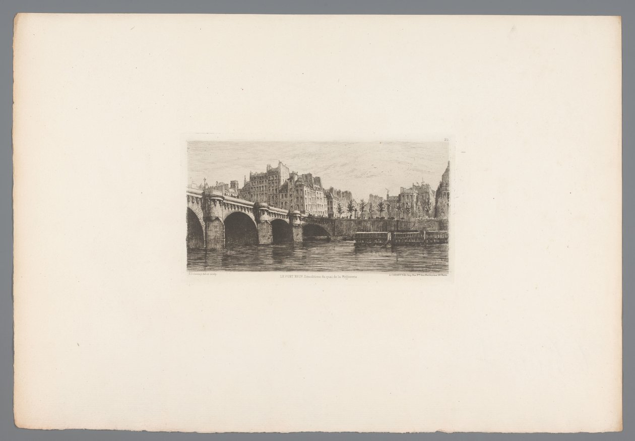 Utsikt over Pont Neuf Le Pont Neuf (tittel på objekt) Franske etsninger fra 1874 (serietittel) L