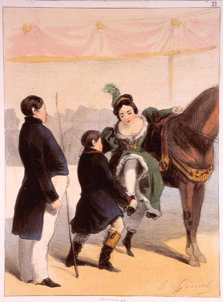 Sirkusartist, fra Les Femmes de Paris, 1841-42 av Alfred Andre Geniole