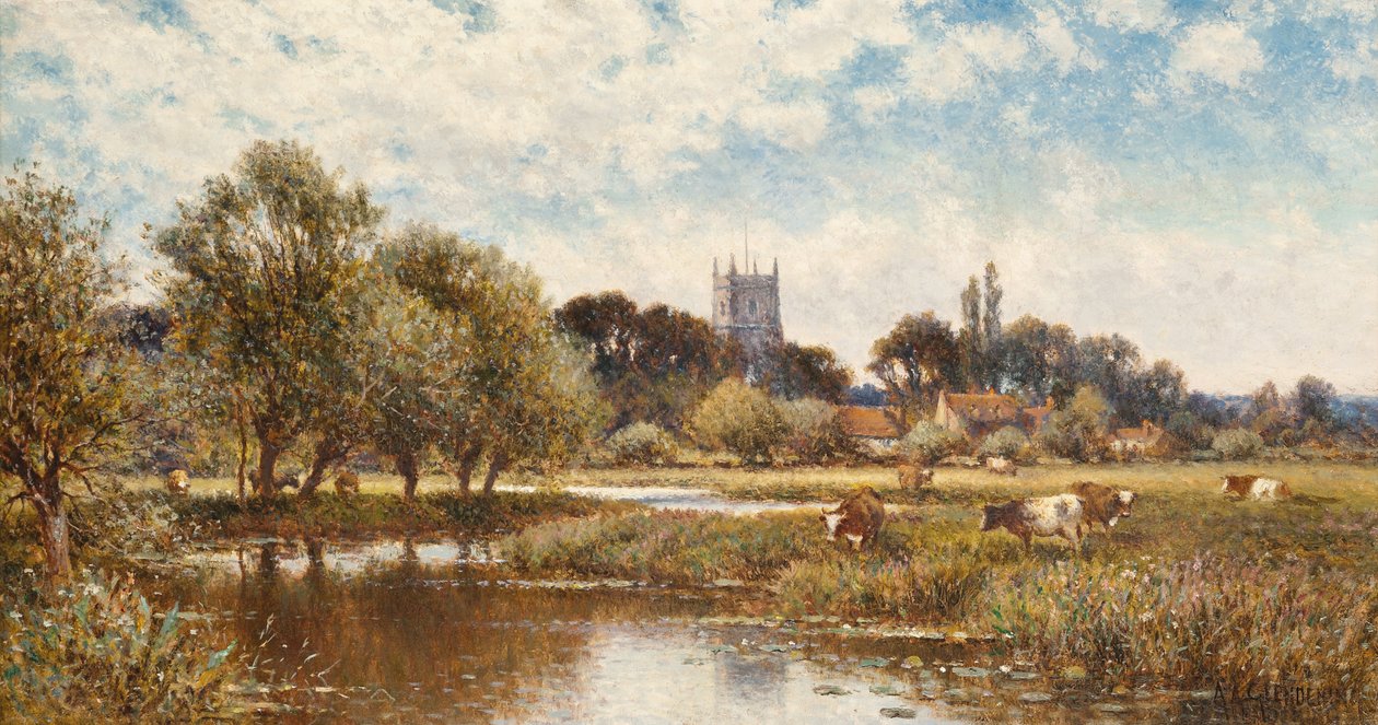 Storfevanning, Kempstead-on-Thames av Alfred Augustus Glendening