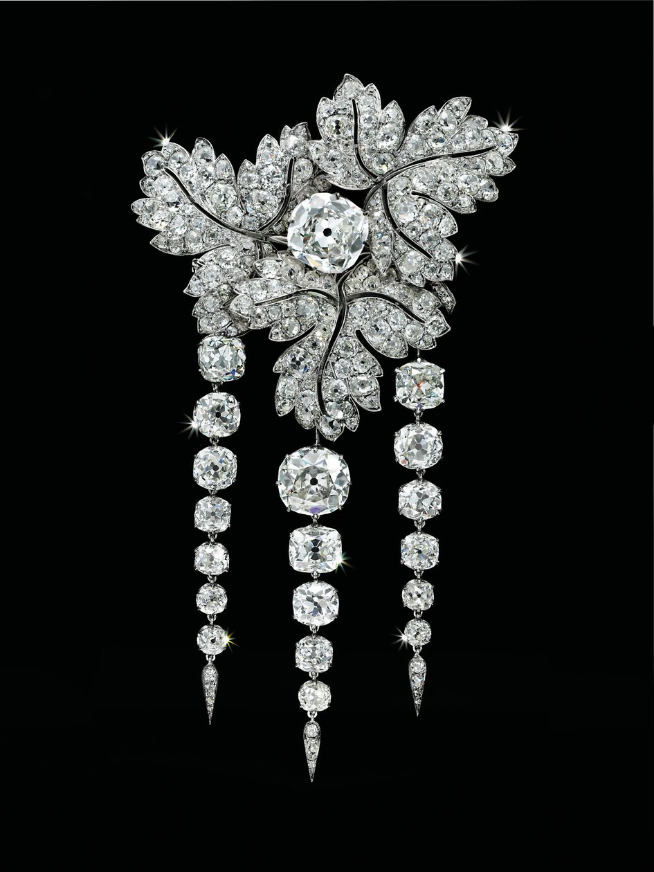"Currant Leaves" brosje, ca.1855 av Alfred Bapst