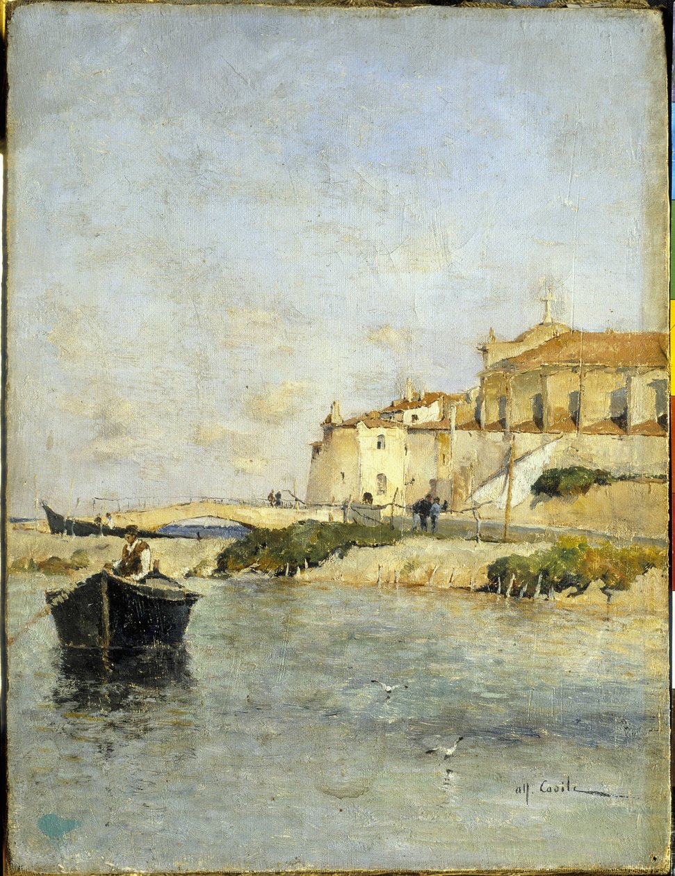 Fiskeværet. Maleri av Alfred Casile (1848-1909). Limoux, Musee Petiet. av Alfred Casile